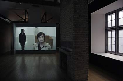 Gerard Byrne A Thing Is A Hole In A Thing It Is Not 2010 installation two