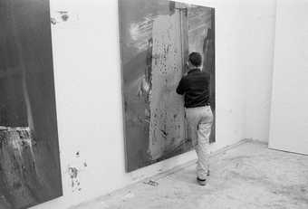 Gerhard Richter in his studio photographed by Benjamin Katz