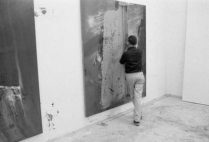 Gerhard Richter in his studio photographed by Benjamin Katz