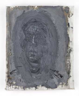 Alberto Giacometti, Head of Man, Face On, c.1956-7, oil paint on canvas, 26.1x21.6cm 