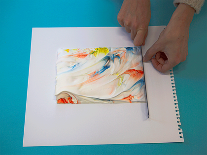 Scrape off the foam with a ruler