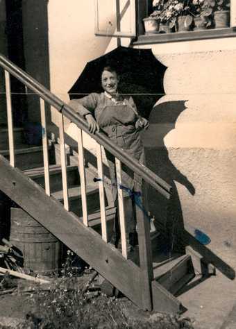 Gilbert in San Martino, Badia, Dolomites, Italy early 1950s
