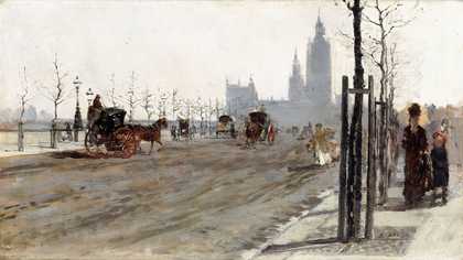 Giuseppe De Nittis The Victoria Embankment, London 1875 Private Collection