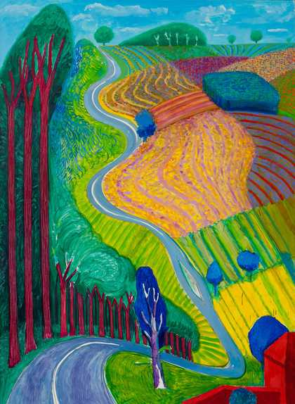 David Hockney, Going Up Garrowby Hill 2000, Private Collection © David Hockney
