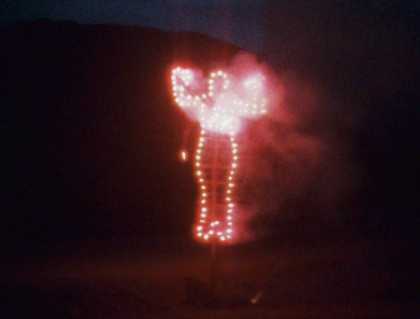 Ana Mendieta Anima, Silhueta de Cohetes (Firework Piece} 1976, film still. Copyright The Estate of Ana Mendieta Collection, L.L.C. Courtesy Galerie Lelong & Co. and Alison Jacques Gallery