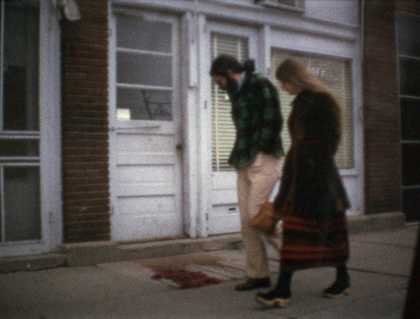 Ana Mendieta Moffitt Building Piece 1973, film still. Copyright The Estate of Ana Mendieta Collection, L.L.C. Courtesy Galerie Lelong & Co. and Alison Jacques Gallery