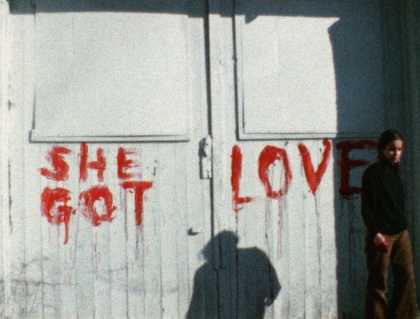Ana Mendieta Blood Writing 1974, film still. Copyright The Estate of Ana Mendieta Collection, L.L.C. Courtesy Galerie Lelong & Co. and Alison Jacques Gallery