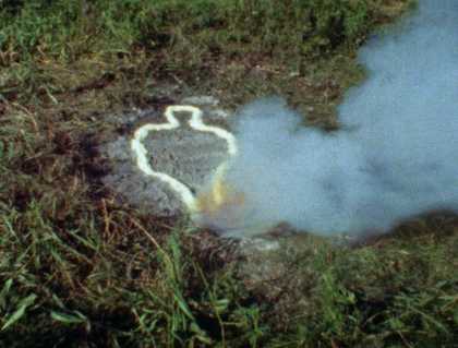  Ana Mendieta Untitled: Silueta Series 1978, film still. Copyright The Estate of Ana Mendieta Collection, L.L.C. Courtesy Galerie Lelong & Co. and Alison Jacques Gallery