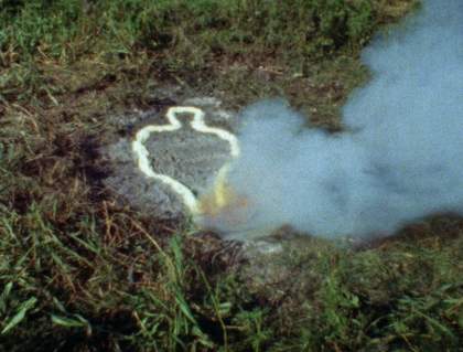 Ana Mendieta Untitled: Silueta Series 1978, film still. Copyright The Estate of Ana Mendieta Collection, L.L.C. Courtesy Galerie Lelong & Co. and Alison Jacques Gallery