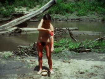  Ana Mendieta Blood Inside Outside 1975, film still. Copyright The Estate of Ana Mendieta Collection, L.L.C. Courtesy Galerie Lelong & Co. and Alison Jacques Gallery