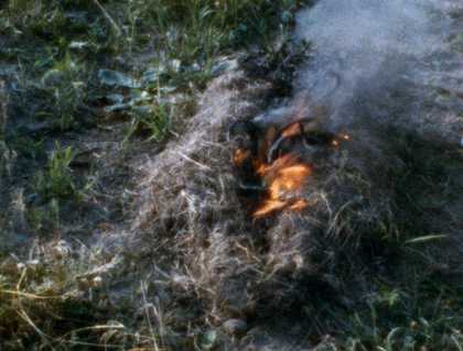 Ana Mendieta Untitled: Silueta Series 1979, film still. Copyright The Estate of Ana Mendieta Collection, L.L.C. Courtesy Galerie Lelong & Co. and Alison Jacques Gallery