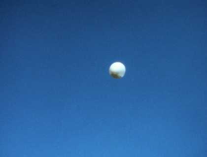 Ana Mendieta Weather Balloon, Feathered Balloon 1974, film still. Copyright The Estate of Ana Mendieta Collection, L.L.C. Courtesy Galerie Lelong & Co. and Alison Jacques Gallery