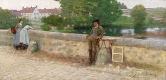 John Lavery (Irish, 1856-1941) On the Bridge at Grez, 1884