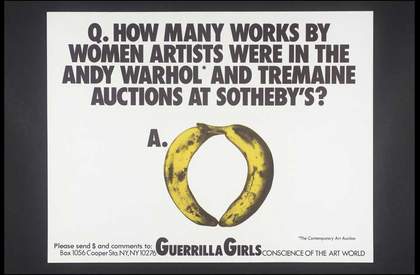 Guerrilla Girls [no title] 1985–90 Screenprint poster 430 x 560 mm