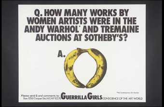 Guerrilla Girls [no title] 1985–90 Screenprint poster 430 x 560 mm