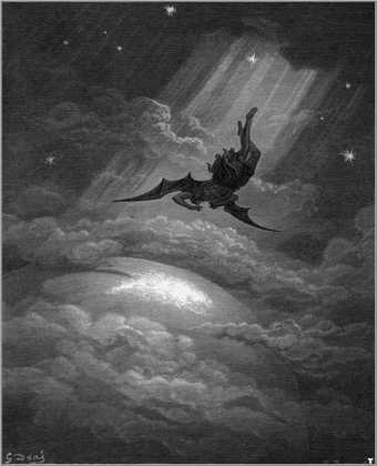 Gustav Doré Illustration for Paradise Lost 1866 'Nor staid, till on Niphates’ top he lights.'