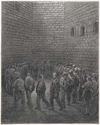Gustave Doré's engraving Newgate - Exercise Yard, a plate from London- A Pilgrimage, published in 1872