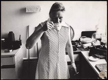 First of a series of nine photographs in Tate Archive from the Hackney Flashers project, A Day in the Life, c1974