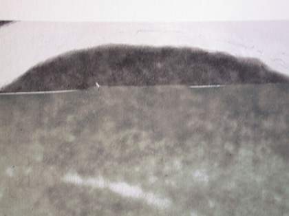 Fig.12 Insipid print on cigarette paper, lower part, darker print; on archival paper, top part.