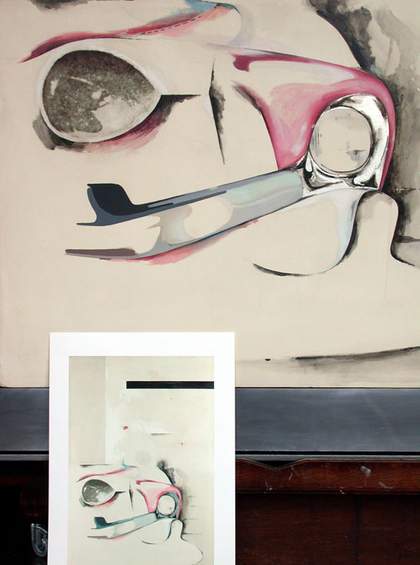 Fig.16 Painting after treatment with the artist's guide print.