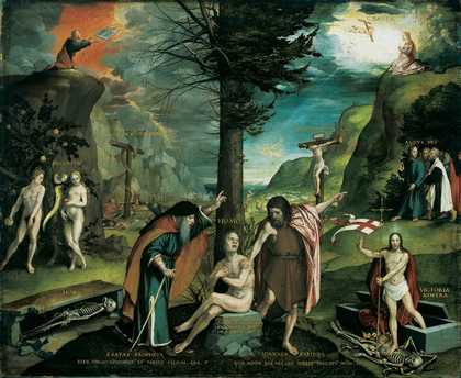 Hans Holbein the Younger Allegory of the Old and the New Law Early 1530s