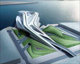 Zaha Hadid Artists impression Abu Dhabi Performing Arts Centre in Saadiyat Islands cultural district
