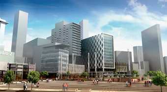 Sheppard Robson Media City UK Salford Quays Manchester Artists impression