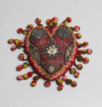Heart pin cushion British Folk Art