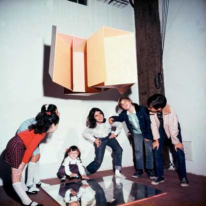 Children playing underneath Hélio Oiticica’s NC 1 Small Nucleus no 01 1960