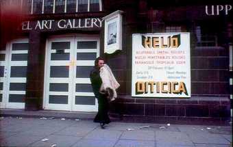 Hélio Oiticica outside The Whitechapel Art Gallery, London 1969.