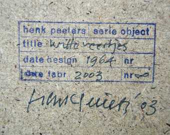 Henk Peeters White Feathers 2003 Detail of signature