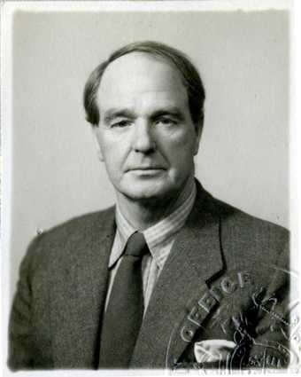 Passport photograph of Henry Moore, issued in 1955