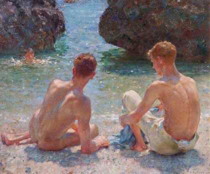 Henry Scott Tuke The Critics 1927 Courtesy of Leamington Spa Art Gallery & Museum (Warwick District Council)
