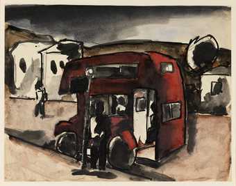 Untitled Sketch of Bus, Josef Herman