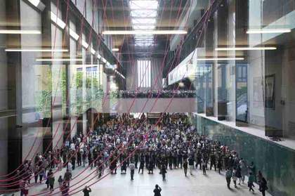 Hew Locke, Give and Take, 2014. As part of BMW Tate Live: Up Hill Down Hall-An Indoor Carnival, Tate Modern