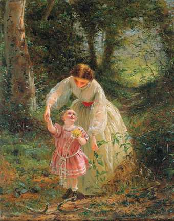 George Elgar Hicks Sketch for Woman’s Mission: Guide of Childhood 1862–3