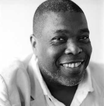 black and white photograph of Hilton Als