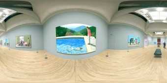 360 view of Hockney Exhibition at Tate Britain