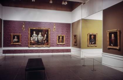 Installation shot from Hogarth exhibition, Tate 1971
