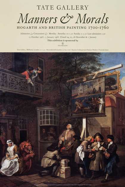 Exhibition poster: Manners & Morals