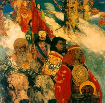 E. A. Hornel and George Henry The Druids Bringing in the Mistletoe 1890