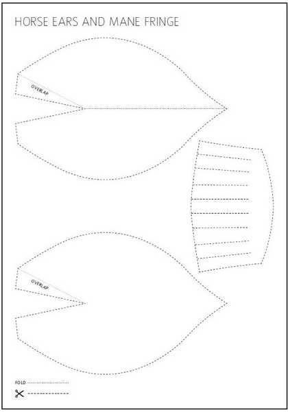 Horse mask ears template
