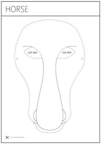 Horse mask template download