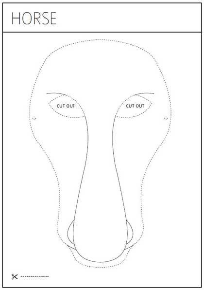 Horse mask template download