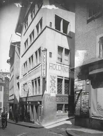 The site of Hugo Ball's nightclub Cabaret Voltaire as photographed in 1935