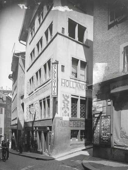 The site of Hugo Ball's nightclub Cabaret Voltaire as photographed in 1935