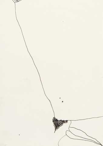 Huguette Caland, Flirt VI, 1972, ink on paper, 17.1 x 12 cm