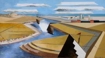 Paul Nash, The Rye Marshes 1932, Oil on canvas, object: 588 x 1003 mm, painting, Ferens Art Gallery (Hull, UK) Paul Nash © Tate 
