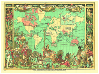 Walter Crane Imperial Federation Map 1886