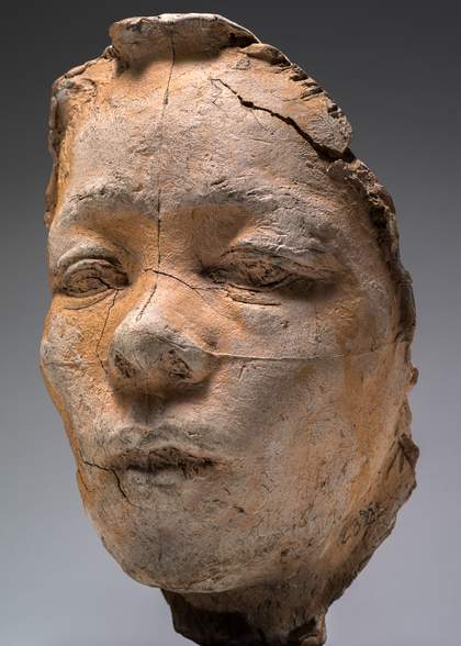 A sculpted plaster mask of Japanese model and actor known as Hanako